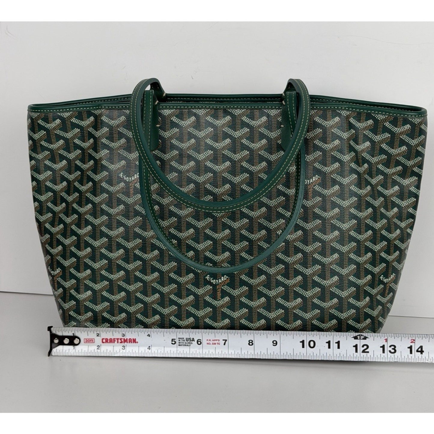 Goyard Saint Louis Medium Tote Green Goyardine Canvas B-2