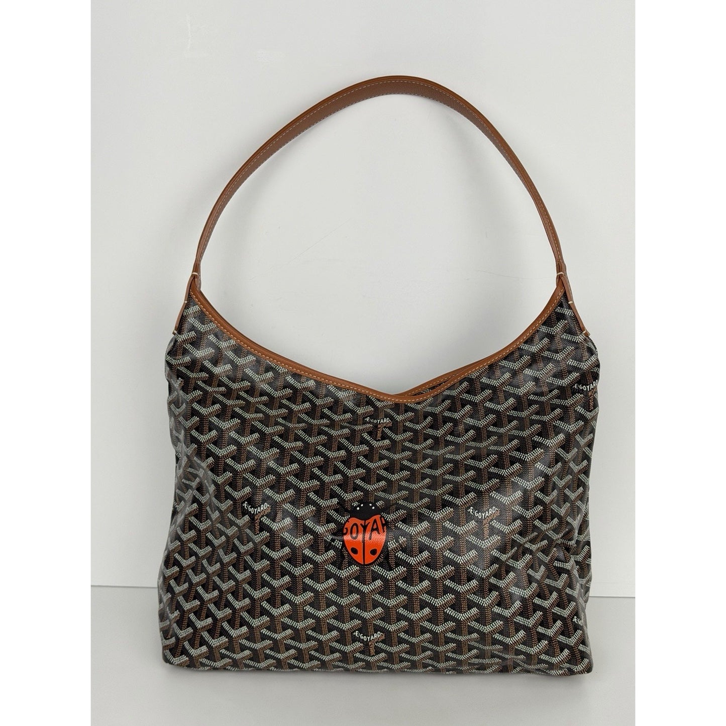 Goyard Boheme Hobo Bag in Goyardine Coated Canvas and Chevron Pattern D2