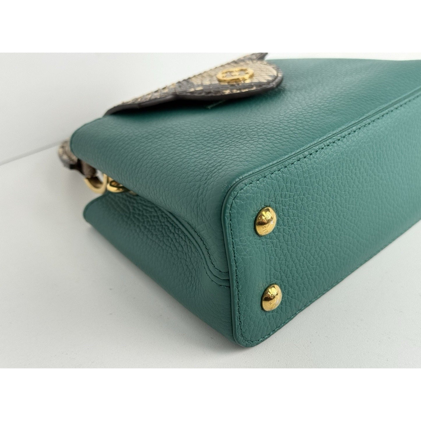 Louis Vuitton Capucines BB Python & Leather Bag Emerald Green with Gold HW B-2