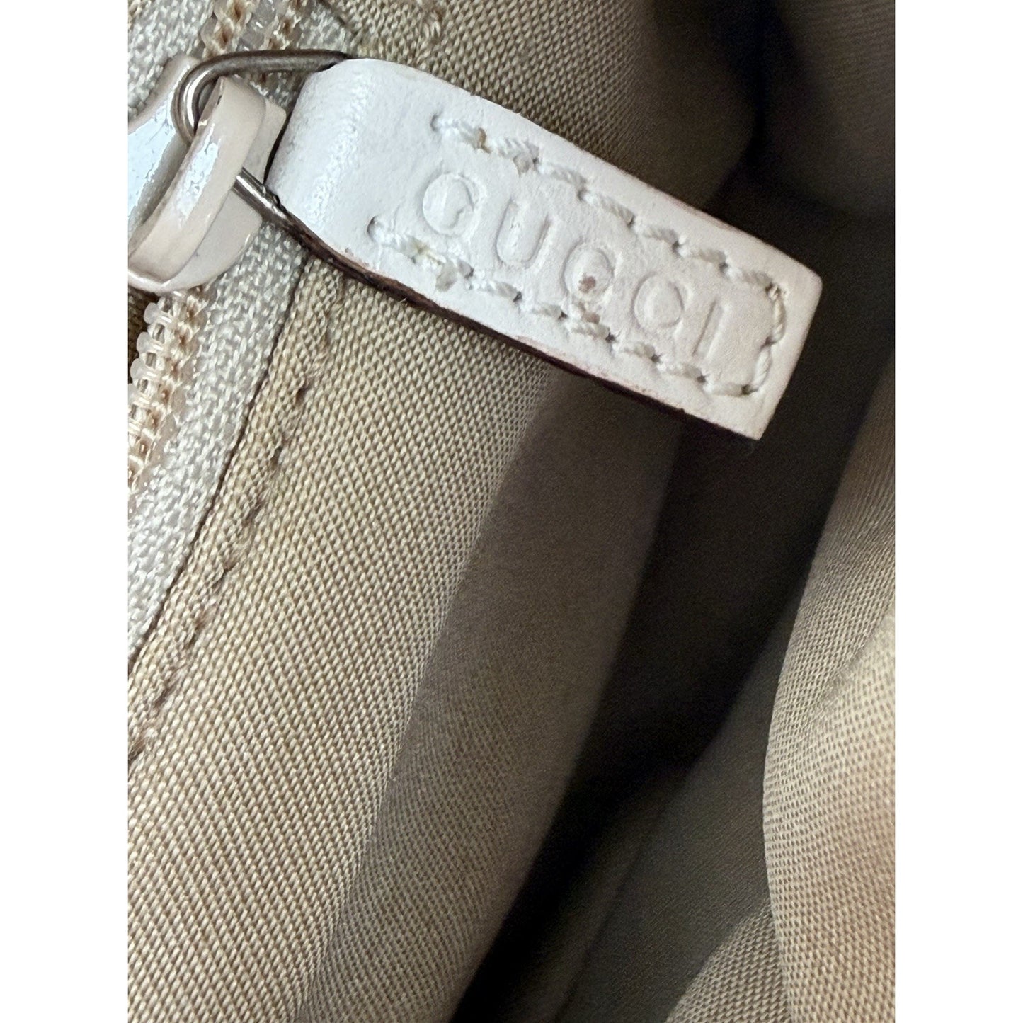 Gucci Mini Jackie O Shoulder Bag Neutral GG Monogram Canvas & Leather Trim S03