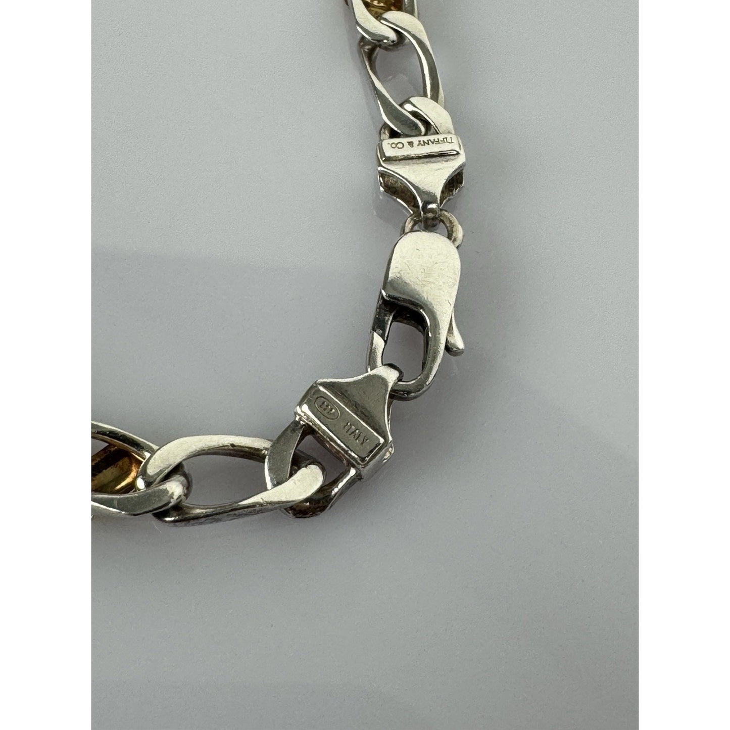Tiffany & Co. Sterling Silver & 18k Yellow Gold Curb Link Bracelet