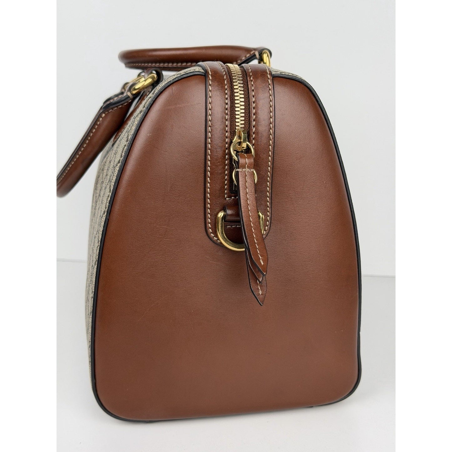 Gucci GG Supreme Canvas Boston Bag Medium Monogram Canvas and Leather Trim C1