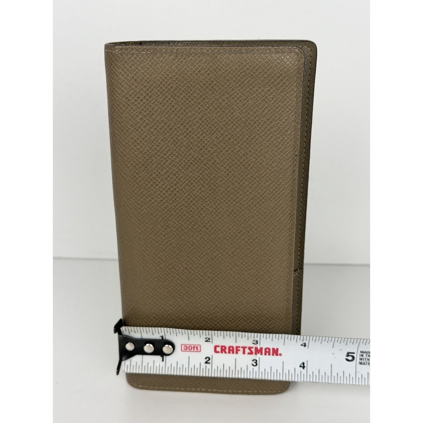 Louis Vuitton Taiga Brazza Long Wallet in Neutral Beige Leather 2013