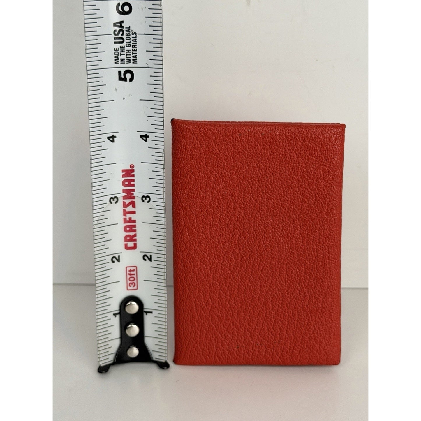 Hermes Chevre Mysore Calvi Red Card Case in Grained Leather 2021