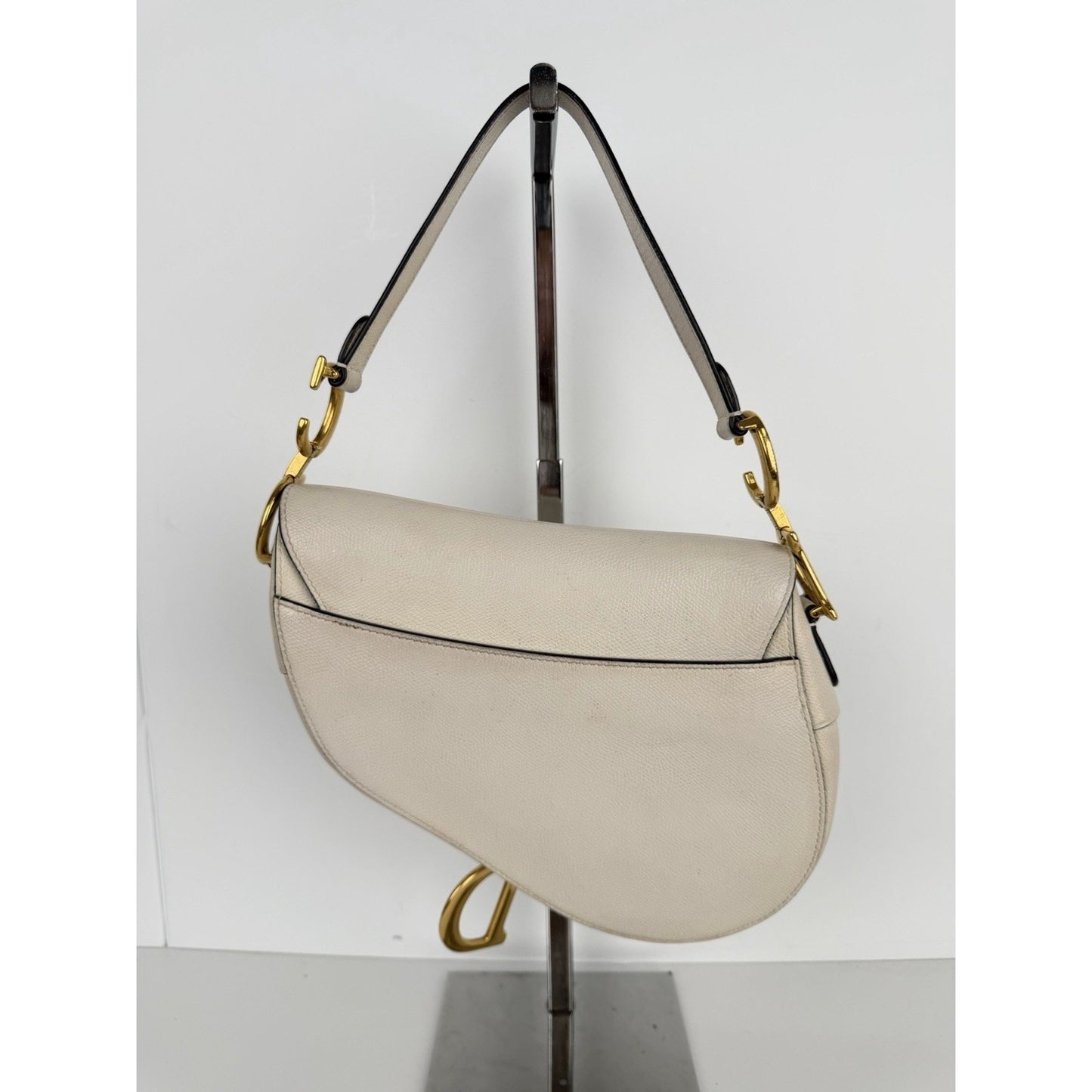 Christian Dior Saddle Bag in Latte Grained Calfskin Leather 2019 B-4
