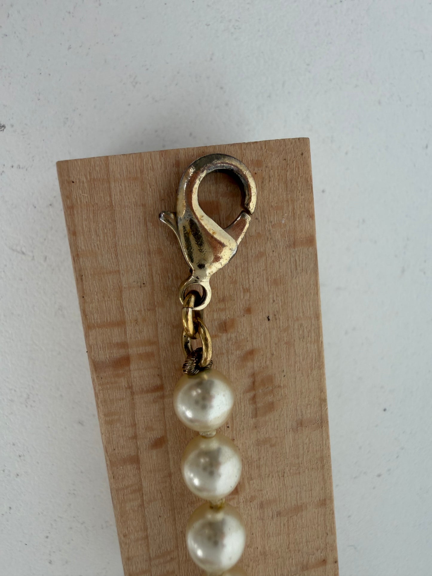 Chanel Pearl CC Bracelet Faux Pearls
