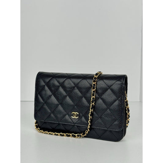 Chanel Classic Wallet on Chain in Black Caviar Leather