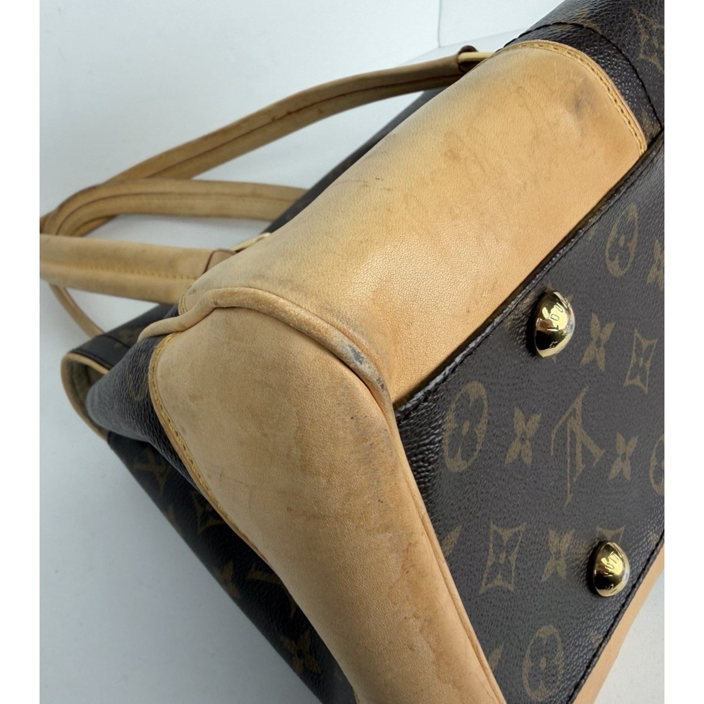 Louis Vuitton Monogram Beverly GM Bag in Brown Coated Canvas 2007 S