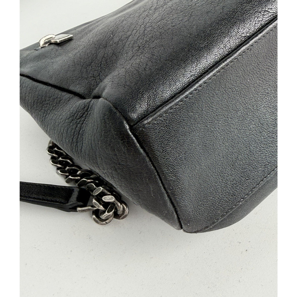 Saint Laurent West Hollywood Medium Chain Crossbody Bag In Black Leather S-10