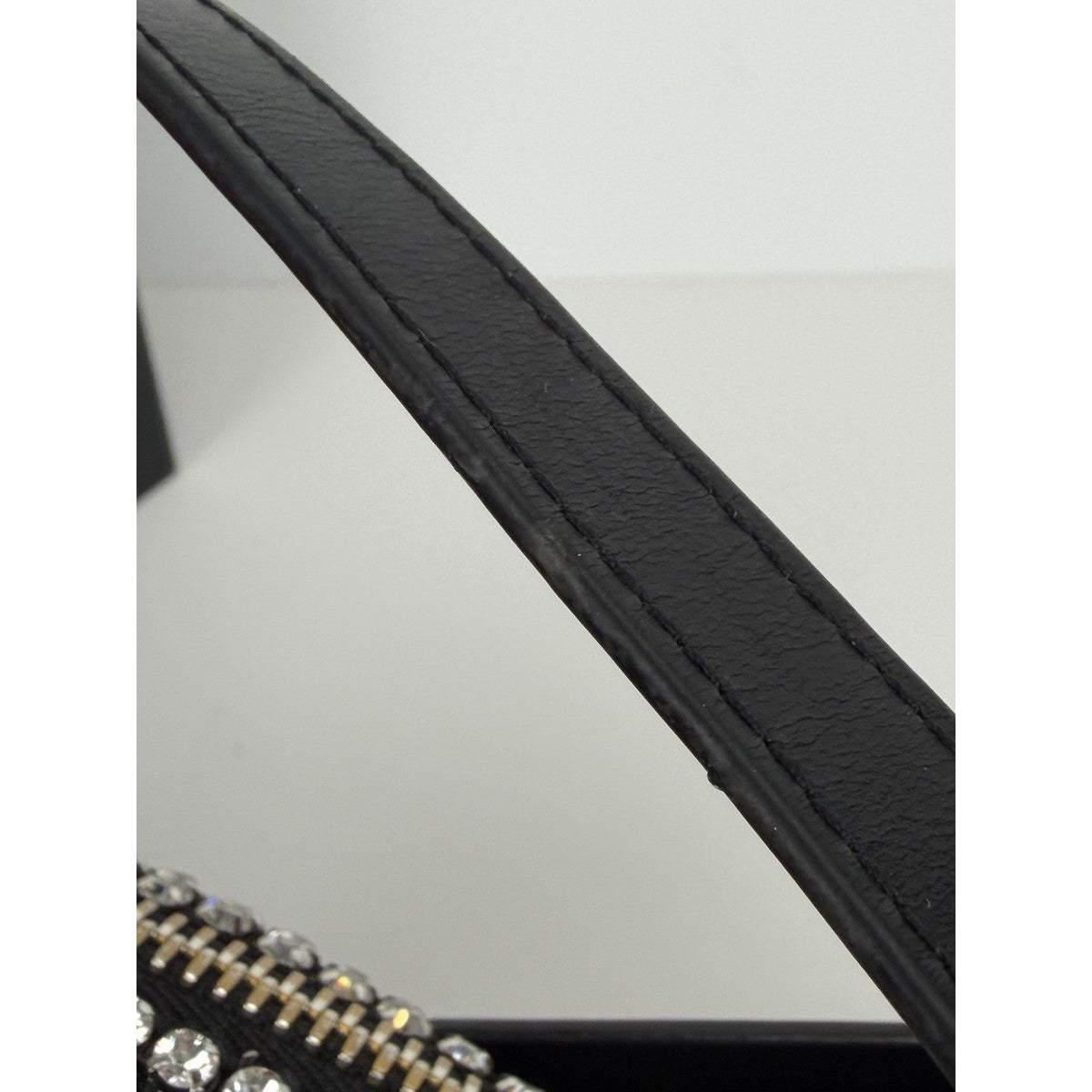 Alexander Wang Crystal Pouch Top Handle Bag in Black Allover Rhinestone Mesh S02
