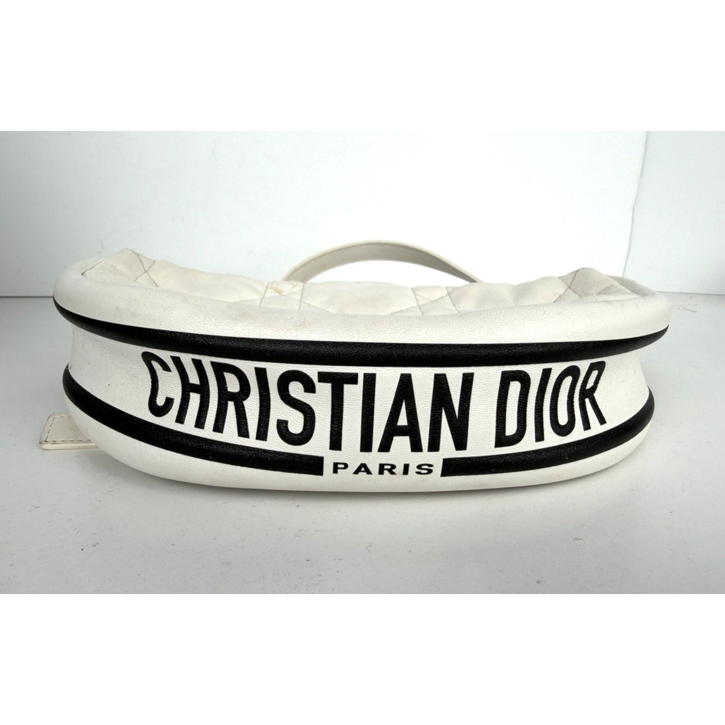 Christian Dior Vibe Hobo Shoulder Bag Small in White Cannage Leather 2021 S08
