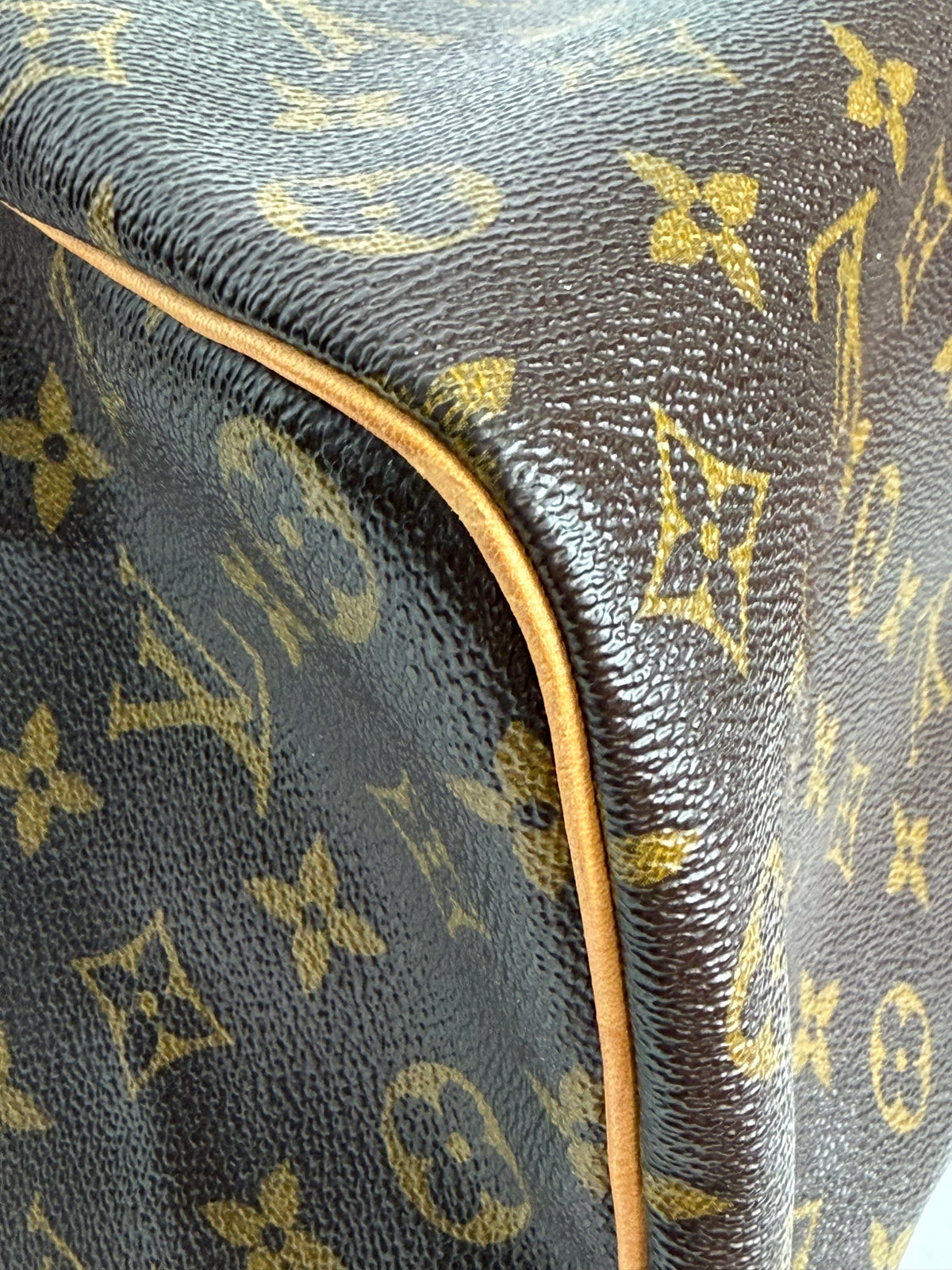 Louis Vuitton Speedy 35 Bag in Brown LV Monogram Coated Canvas 2014 YE6