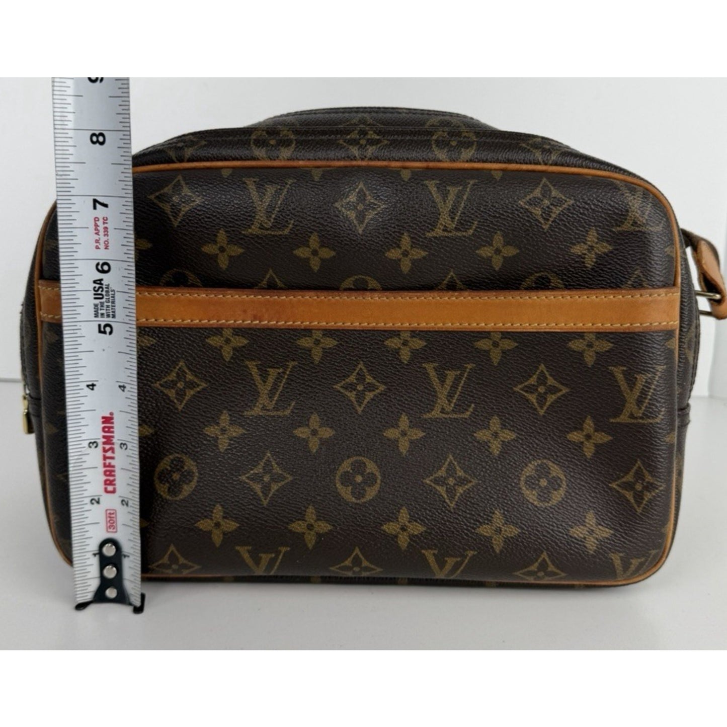 Louis Vuitton Monogram Reporter PM Crossbody Bag in Brown Coated Canvas 2004 S13