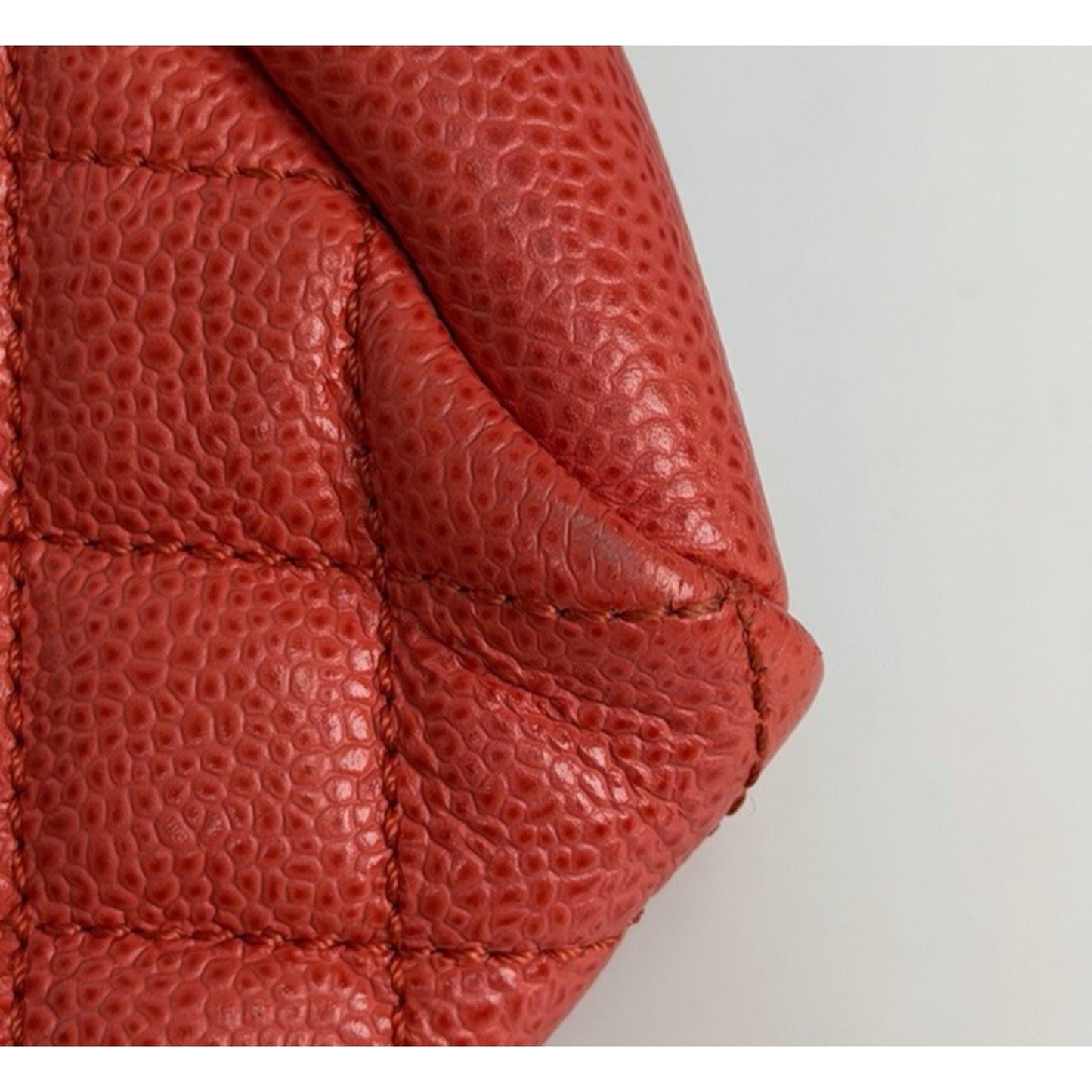 Chanel Medium Just Mademoiselle Bowling Bag in Red Caviar Leather F1