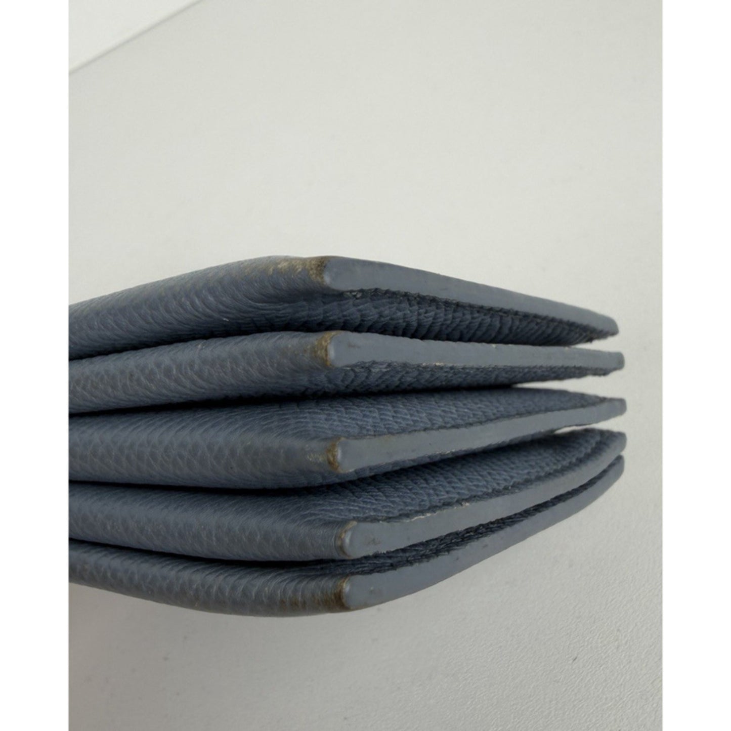 Celine Accordion Card Holder in Blue Grained Calfskin Leather K1