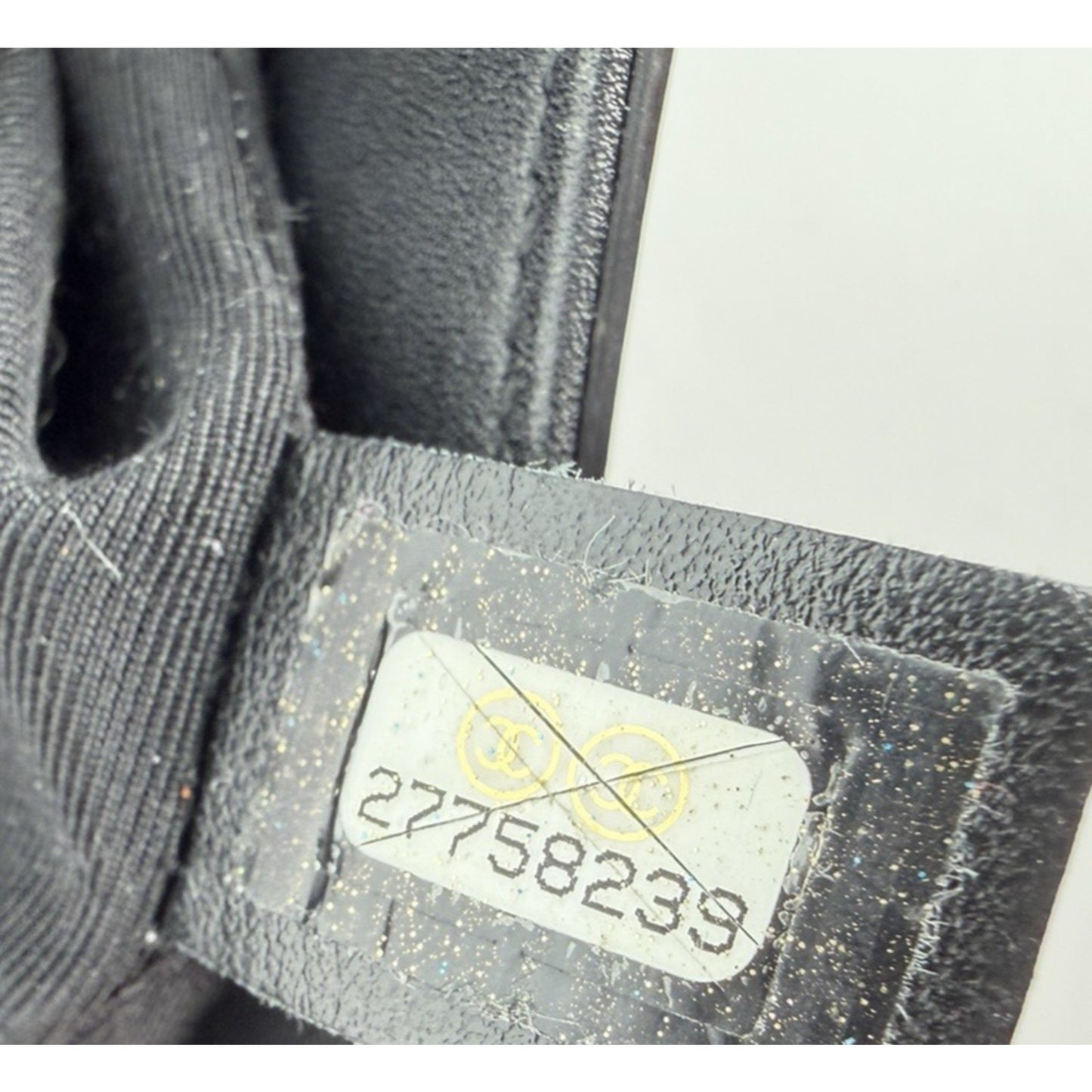 Chanel Stitched CC Case Flap Shoulder Bag in Black Calfskin D-6