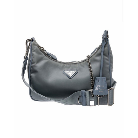 Prada Blue Tessuto Nylon Re-Edition 2005 Crossbody Bag S03