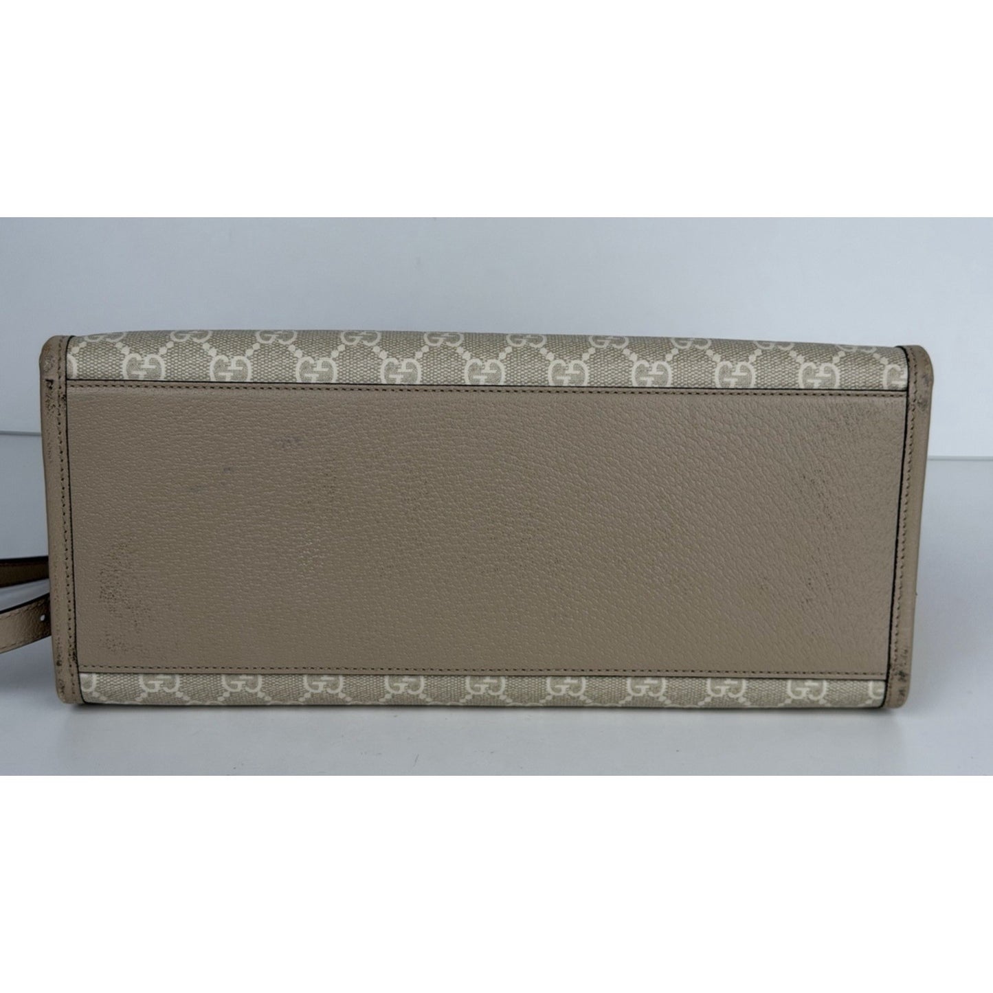 Gucci GG Tote Bag Supreme Small Retro Interlocking Beige & Mystic White