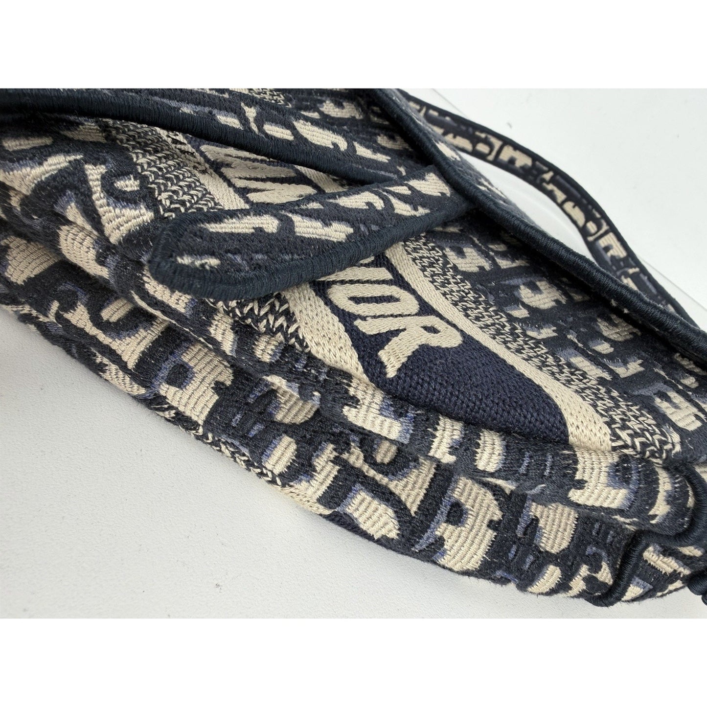 Christian Dior Embroidered Saddle Bag Blue Dior Oblique Monogram Canvas 2024 B4