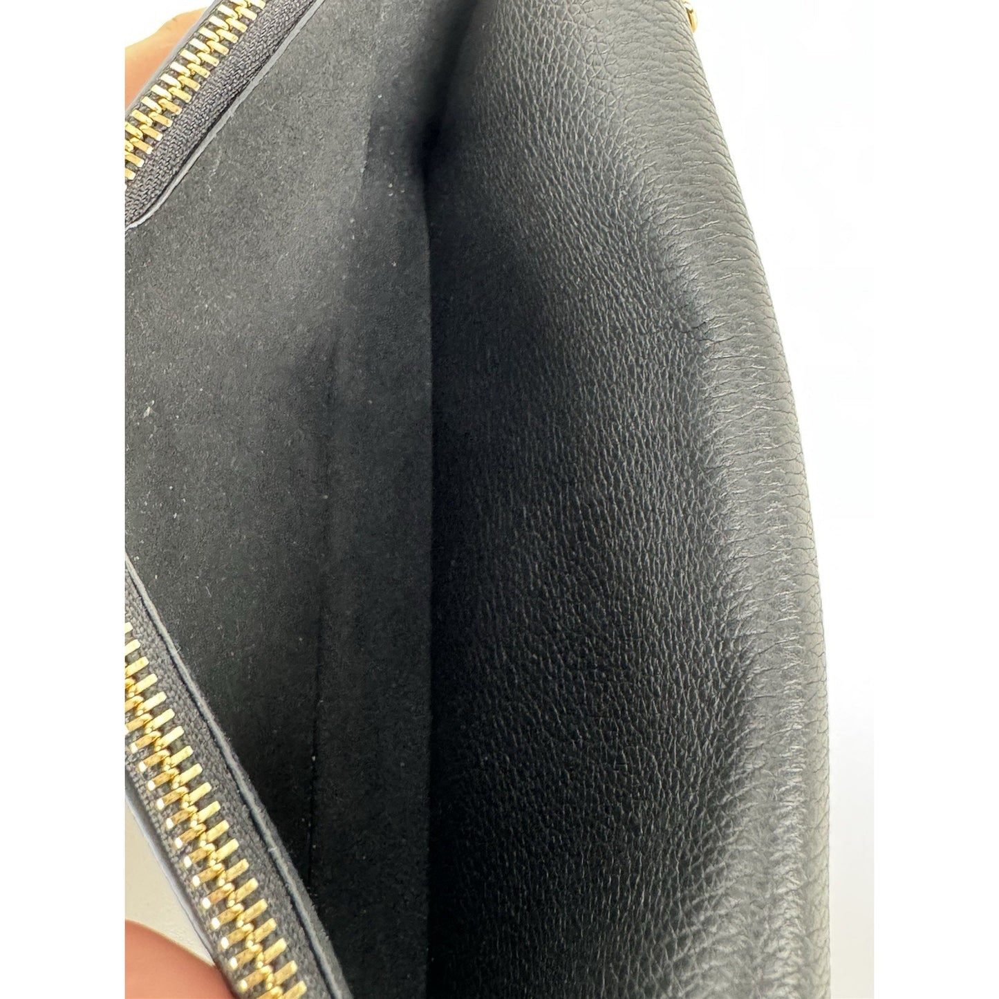 Louis Vuitton Calfskin Lockme Phone Chain Pouch in Vanille and Black B-6