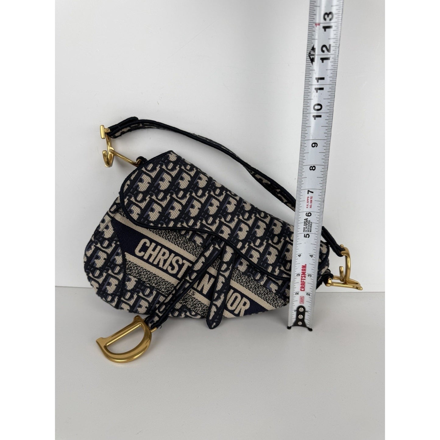 Christian Dior Embroidered Saddle Bag Blue Dior Oblique Monogram Canvas 2024 B4