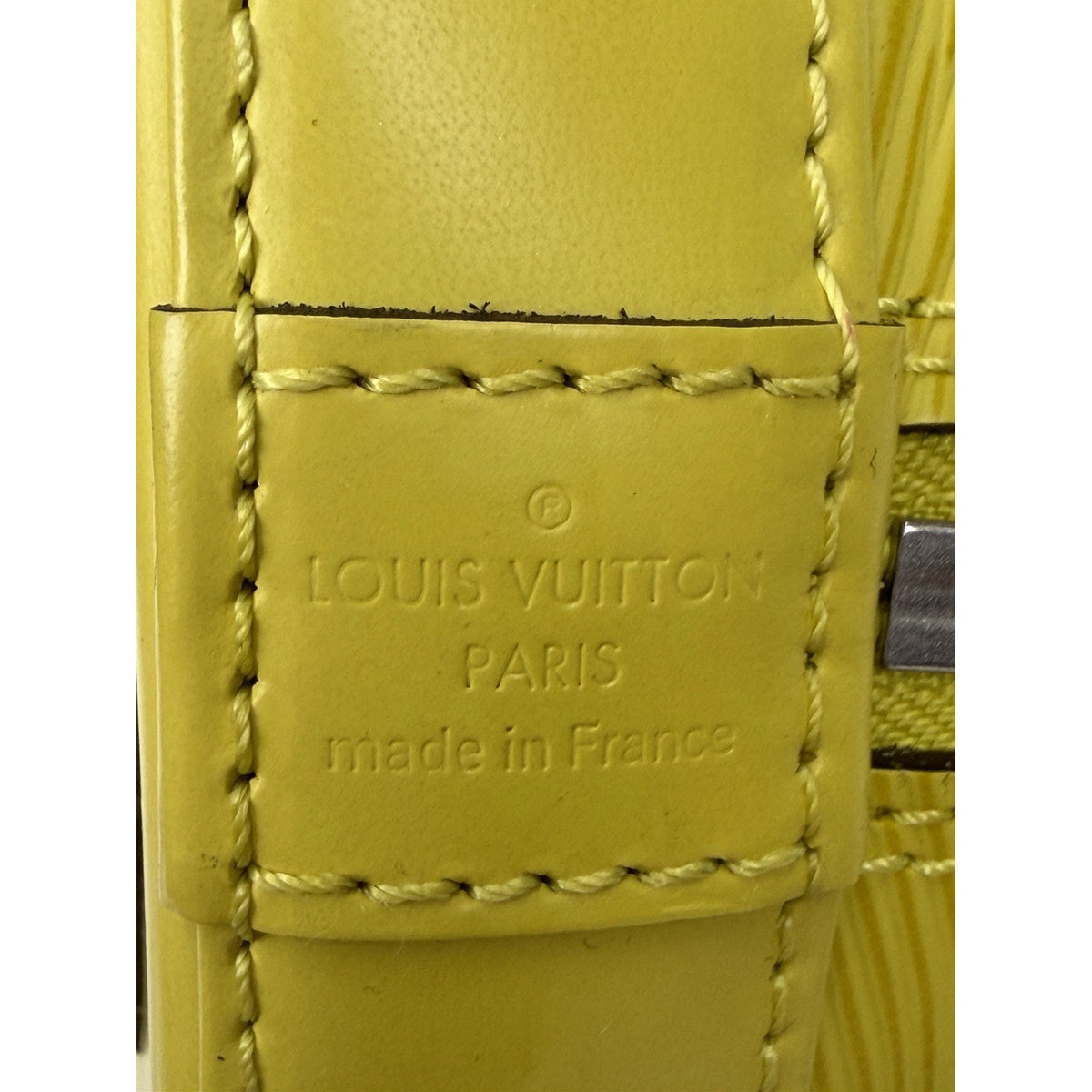 Louis Vuitton Alma BB Handbag in Yellow Epi Leather Silver-T Hardware 2014 S21