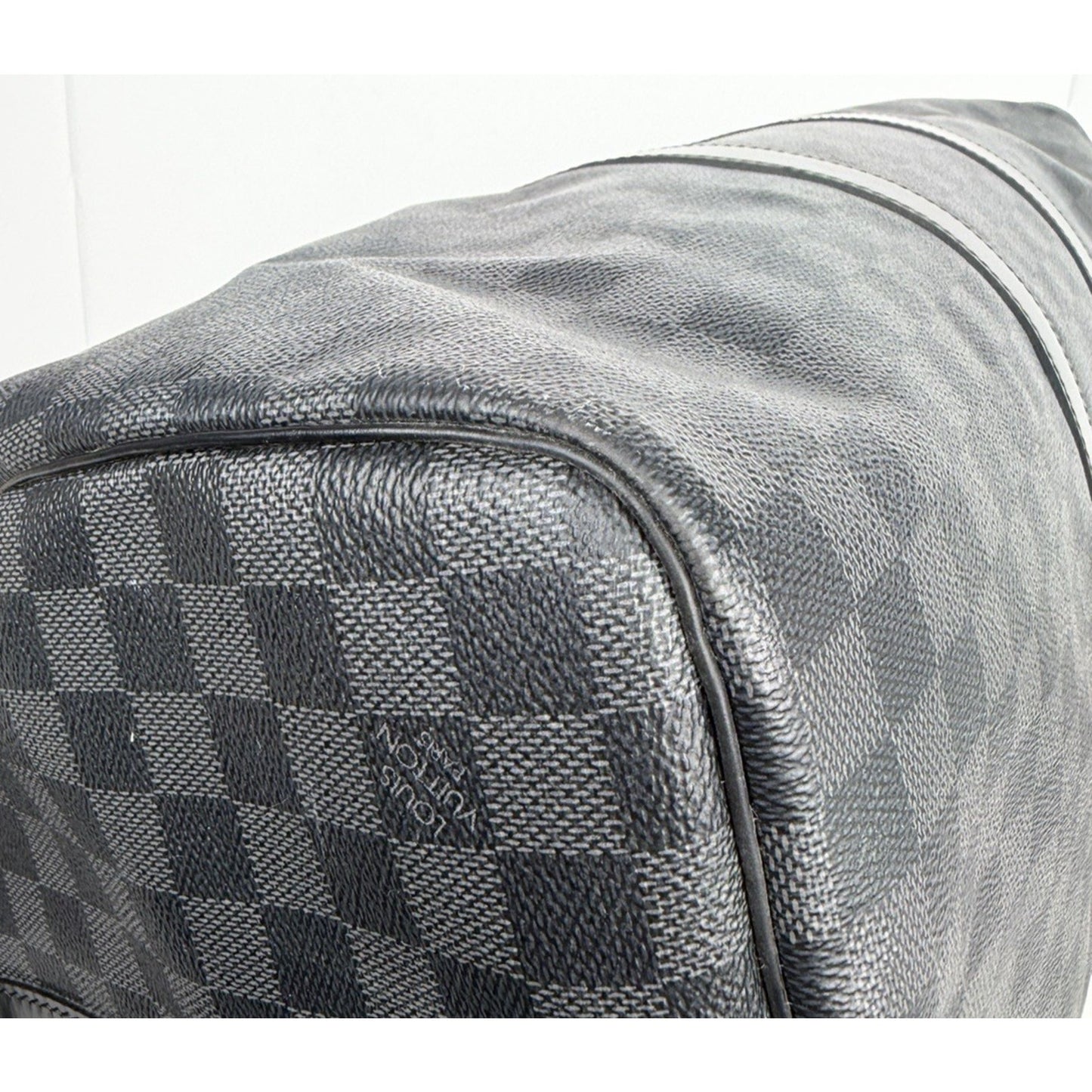 Louis Vuitton Keepall 55 Bandouliere Travel Bag in Damier Coated Canvas 2017 S
