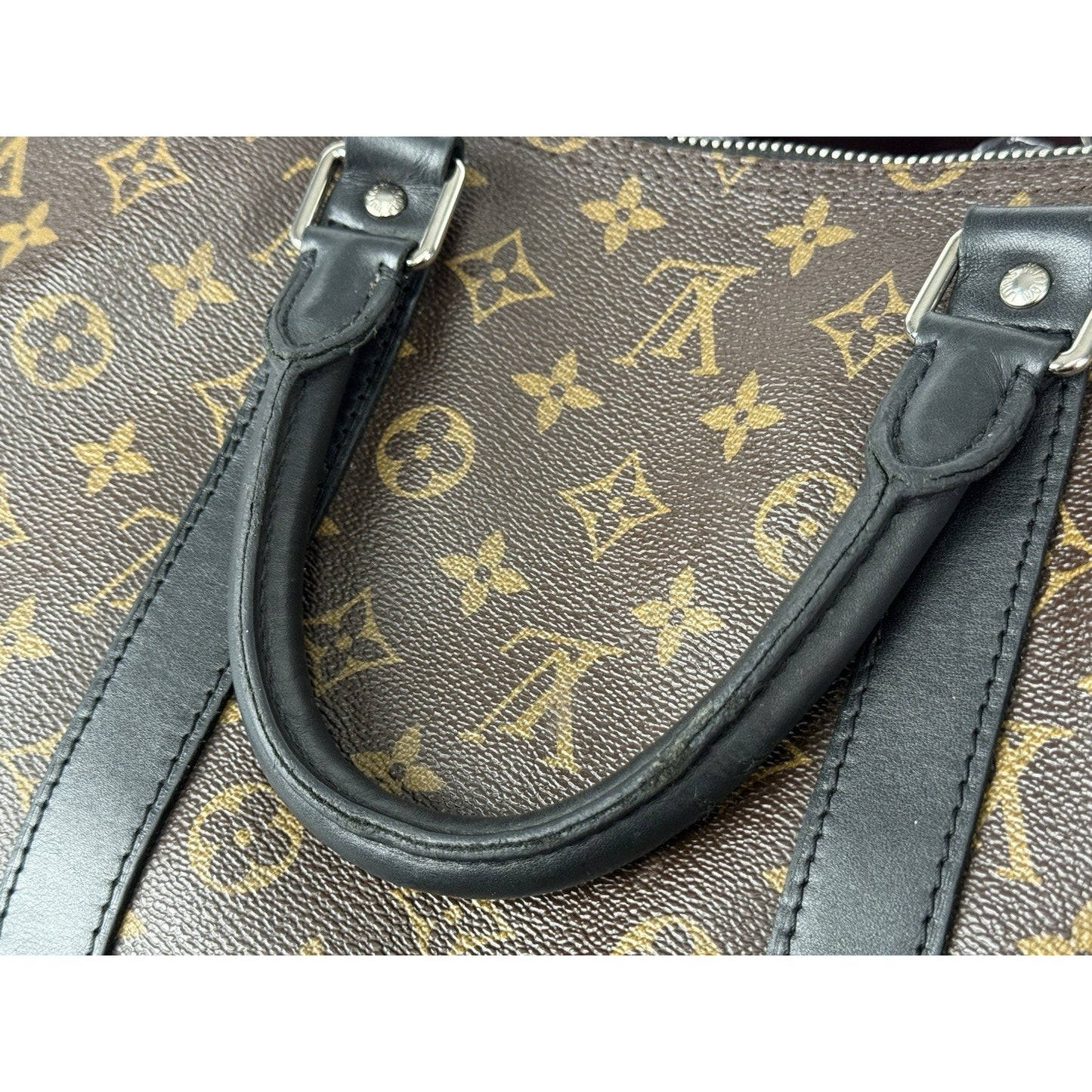 Louis Vuitton Keepall Bandouliere Bag Macassar Monogram Canvas 55