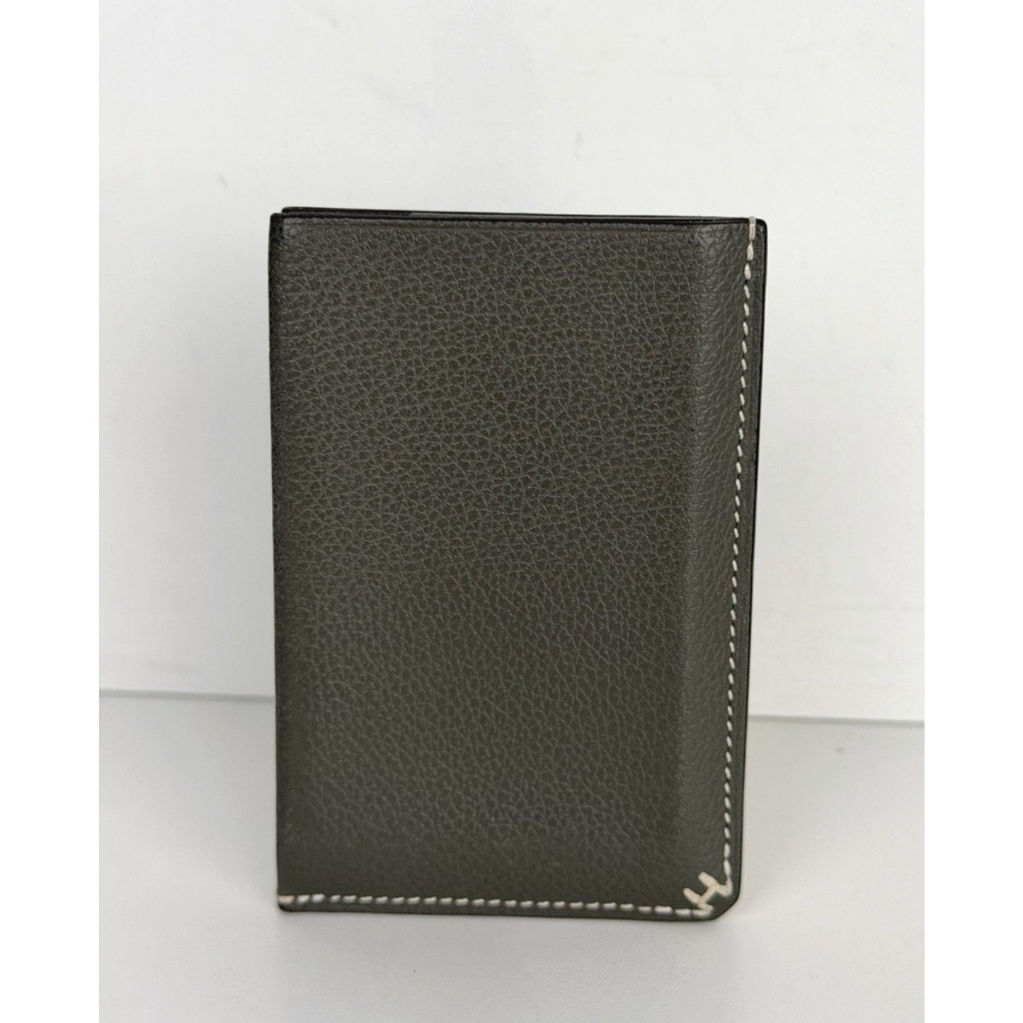 Hermes H Sellier Card Holder in Evercolor Calfskin Leather