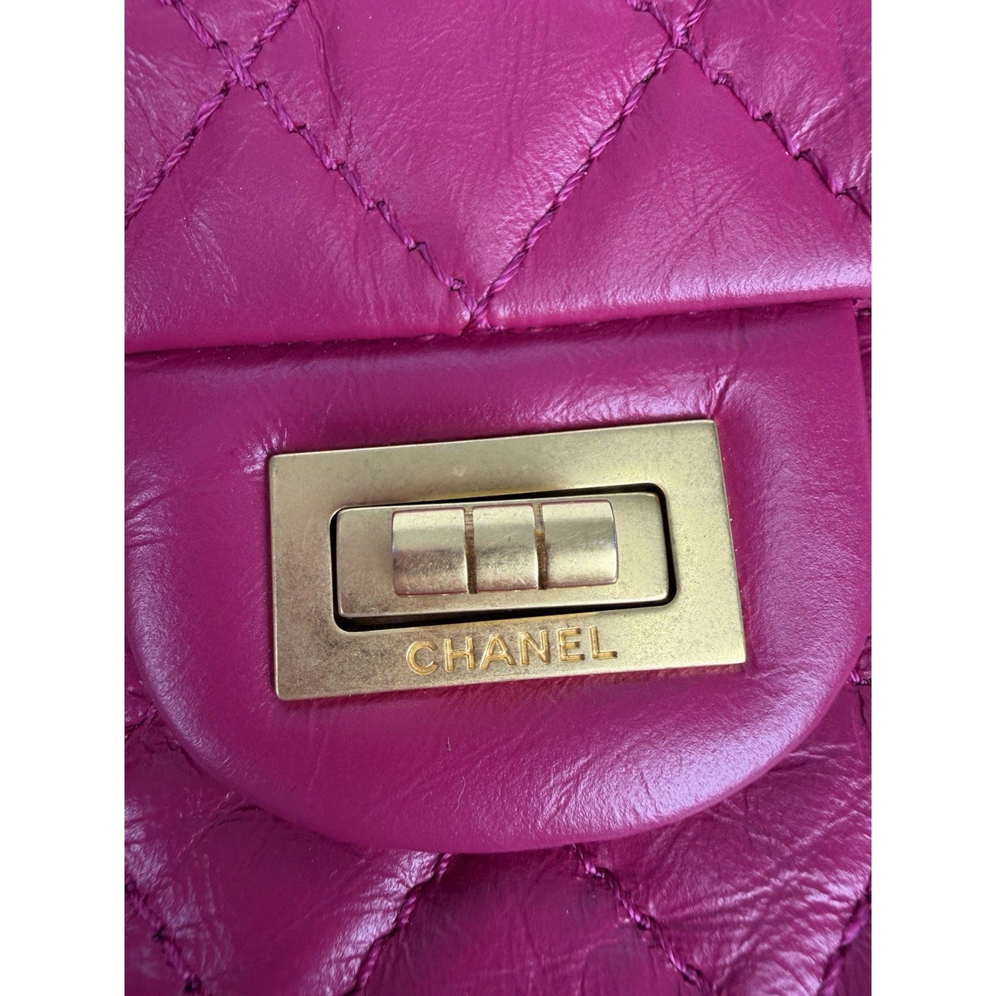 Chanel 2.55 Reissue Mini Flap Bag Quilted Calfskin Leather Pink Microchipped C9