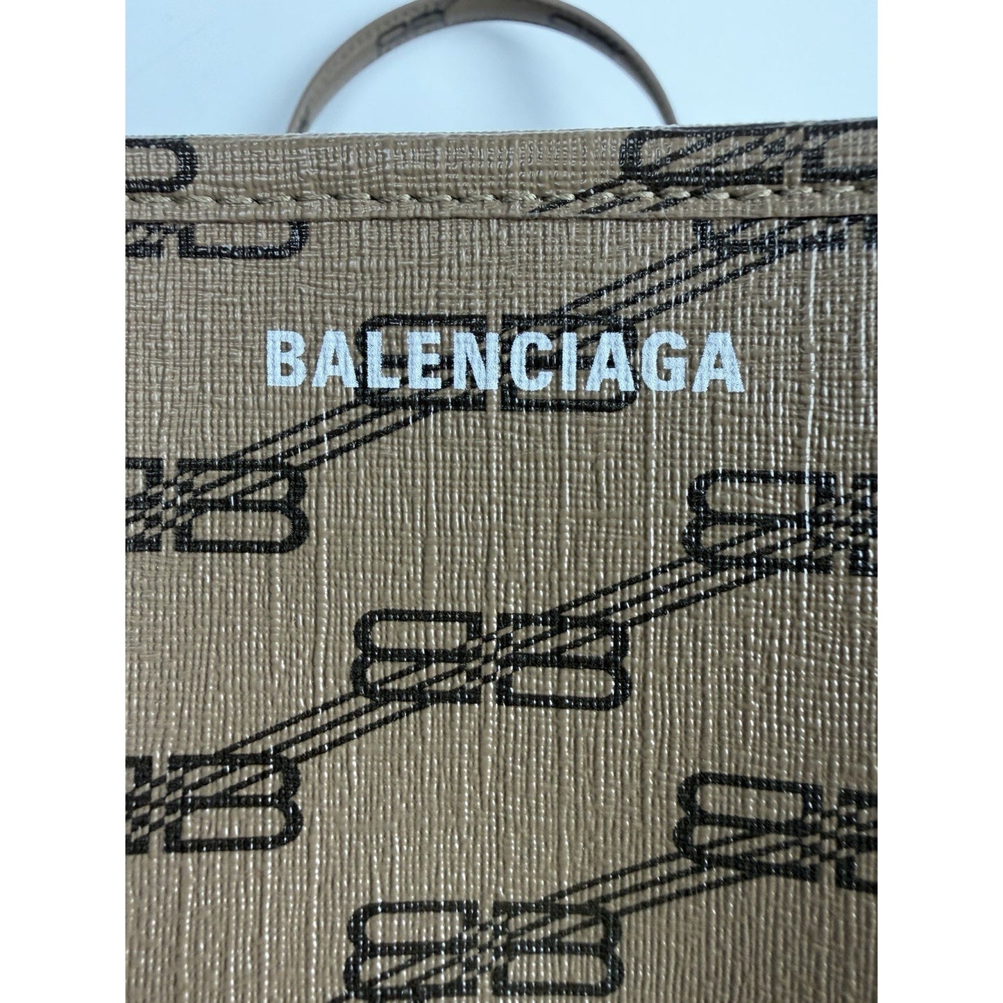 Balenciaga Signature BB Monogram East-West Shopper Tote Bag Large Brown Canvas S