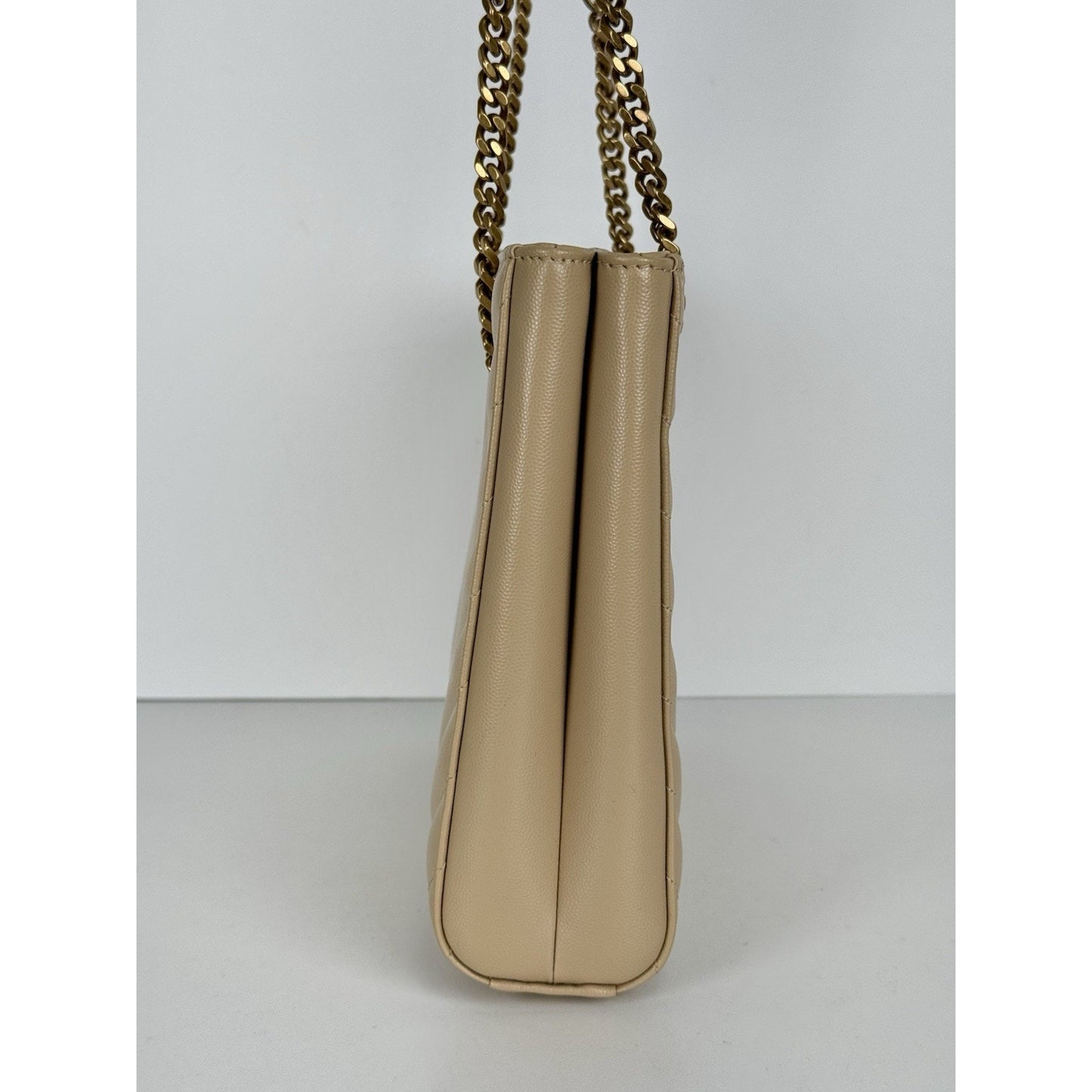 Saint Laurent Tribeca Shopping Tote Beige Grain De Poudre Leather C-9