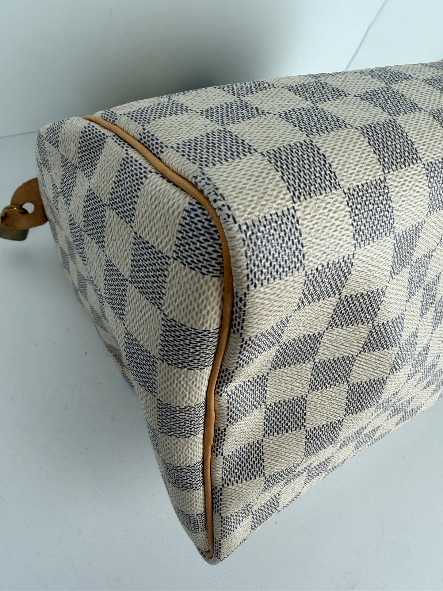 Louis Vuitton Speedy Bandouliere Bag 35 in Damier Azur Coated Canvas 2014 YS