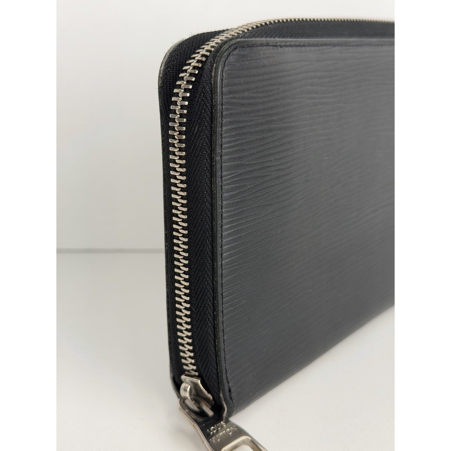 Louis Vuitton Zippy Wallet Organizer Black Leather&Silver-tone hardware 2014 K1