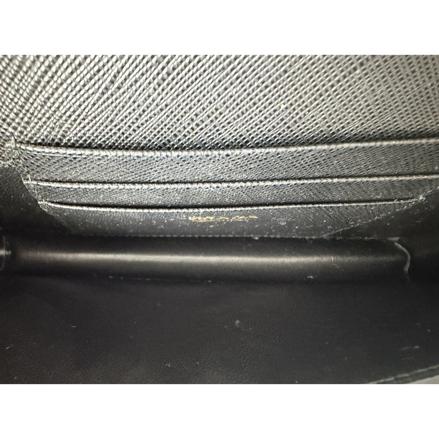 Prada Mini Signature Logo Crossbody Bag in Black Saffiano Leather S10