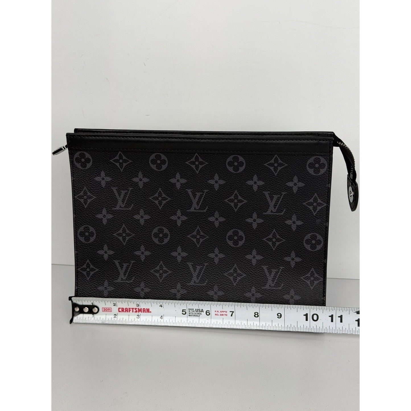 Louis Vuitton Pochette Voyage MM Black&Gray Monogram Eclipse Coated Canvas NFC S