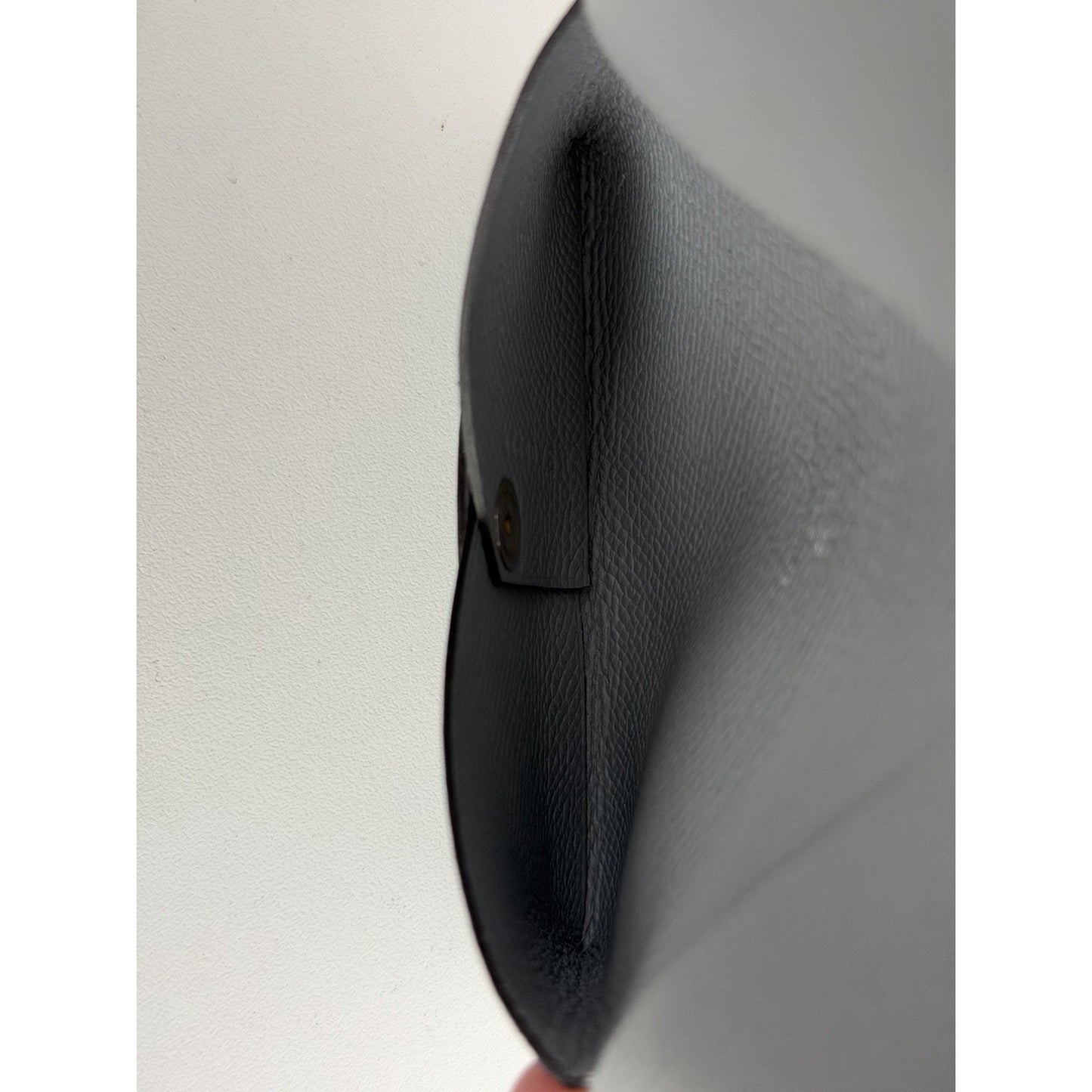 Hermes Calvi Duo Compact Card Holder in Grey Epsom Leather