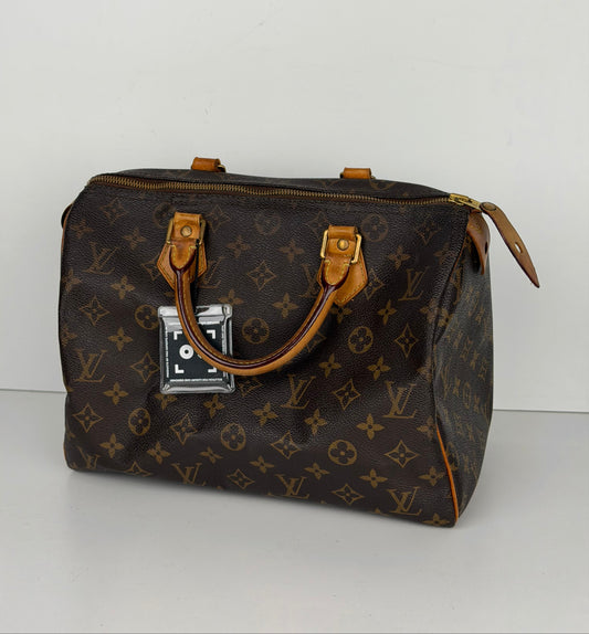 Louis Vuitton Speedy Bag 30 in Brown LV Monogram Coated Canvas 2007 YS
