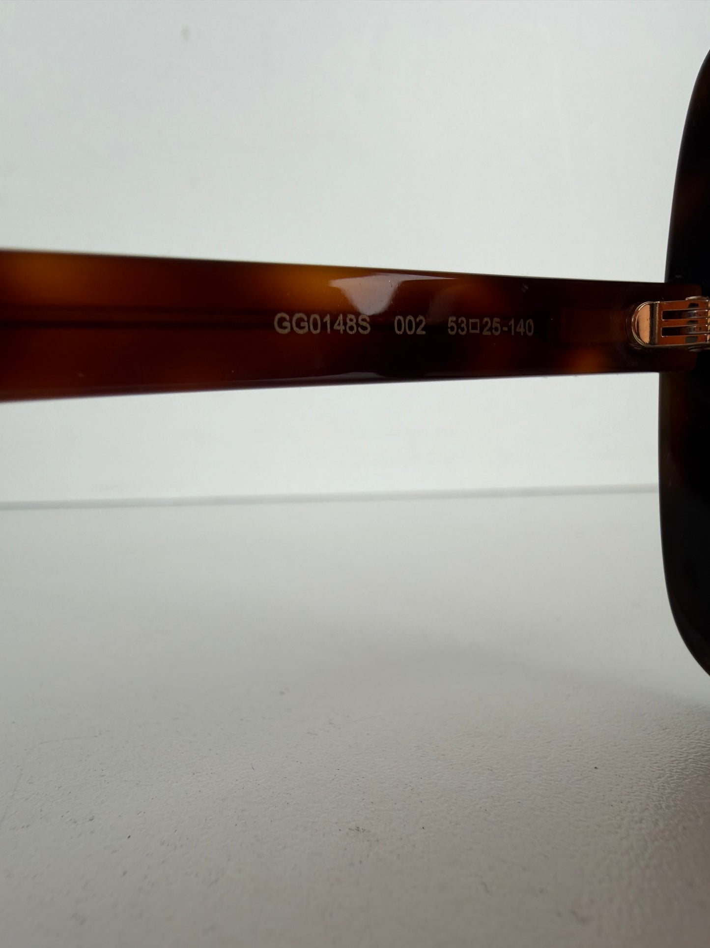 Gucci GG0148S Oversized Square Sunglasses in Tortoise Frame with Crystal Accents YK-3