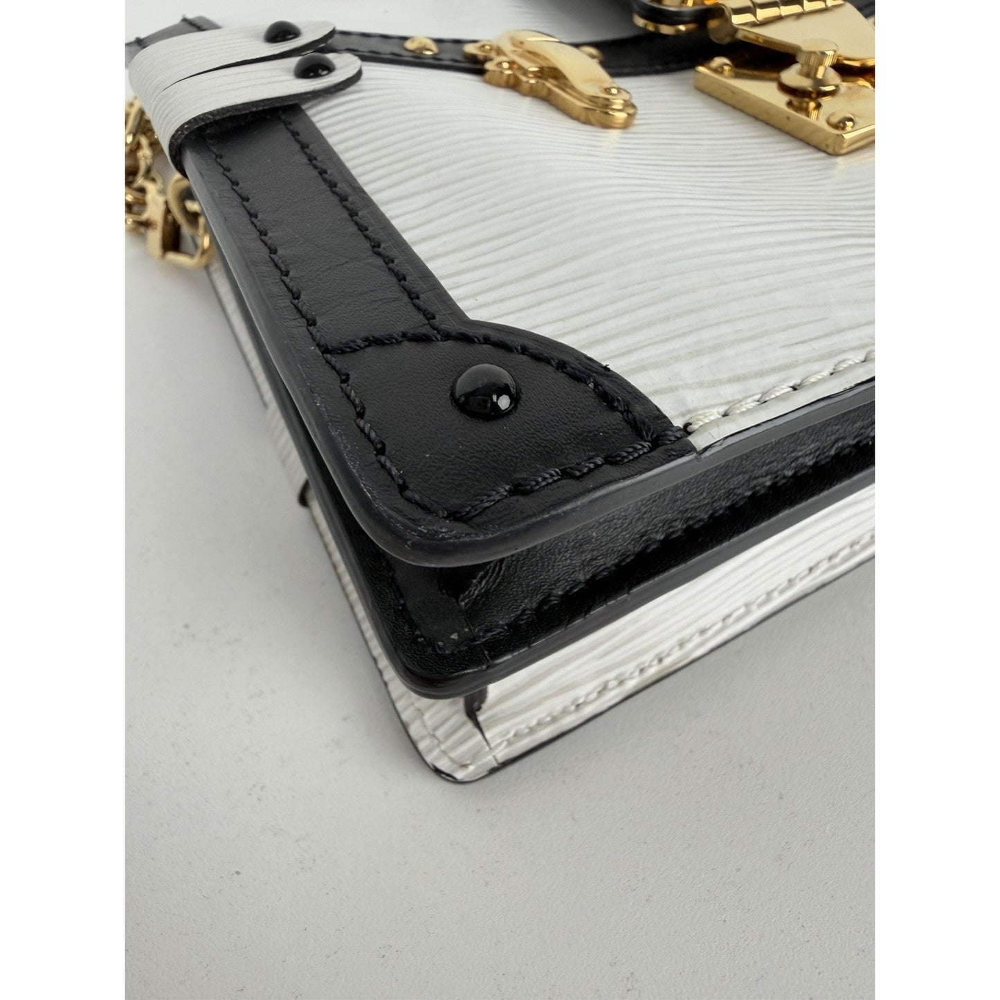 Louis Vuitton Trunk Clutch Crossbody Bag in Black & White Epi Leather NFC C-1
