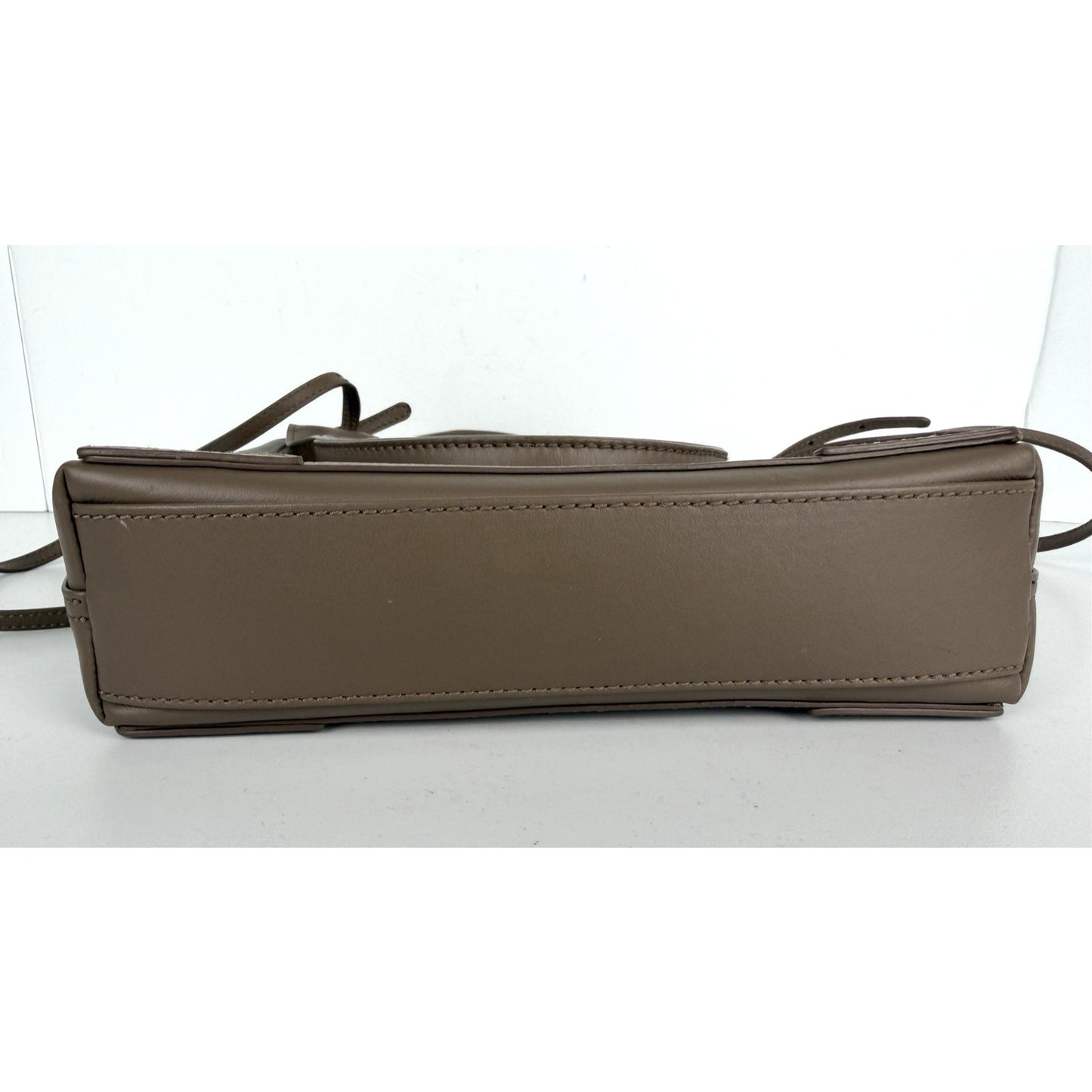 Balenciaga Navy Cabas Top Handle Bag XS with Pouch in Brown Leather S-10