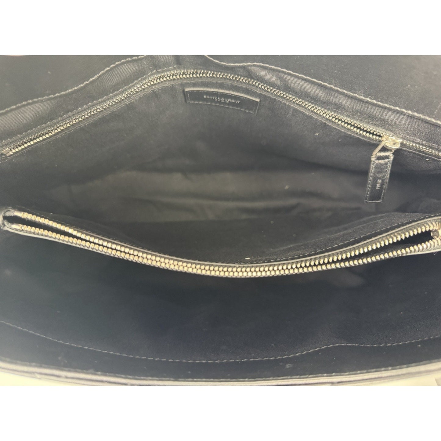 Saint Laurent Loulou Shoulder Bag Large Black Quilted Leather Silver Hardware B2