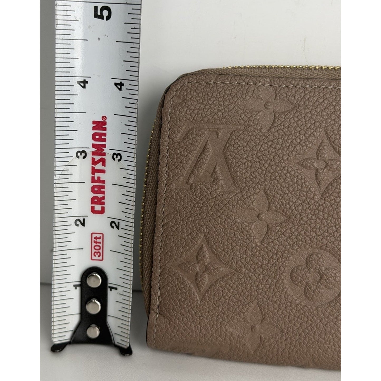 Louis Vuutton Zippy Wallet Beige Empreinte Leather & Monogram Pattern 2017 K1