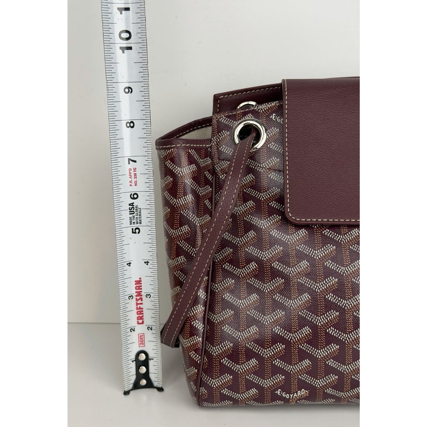 Goyard Sac Rouette PM Bag in Burgundy Goyardine Coated Canvas E1