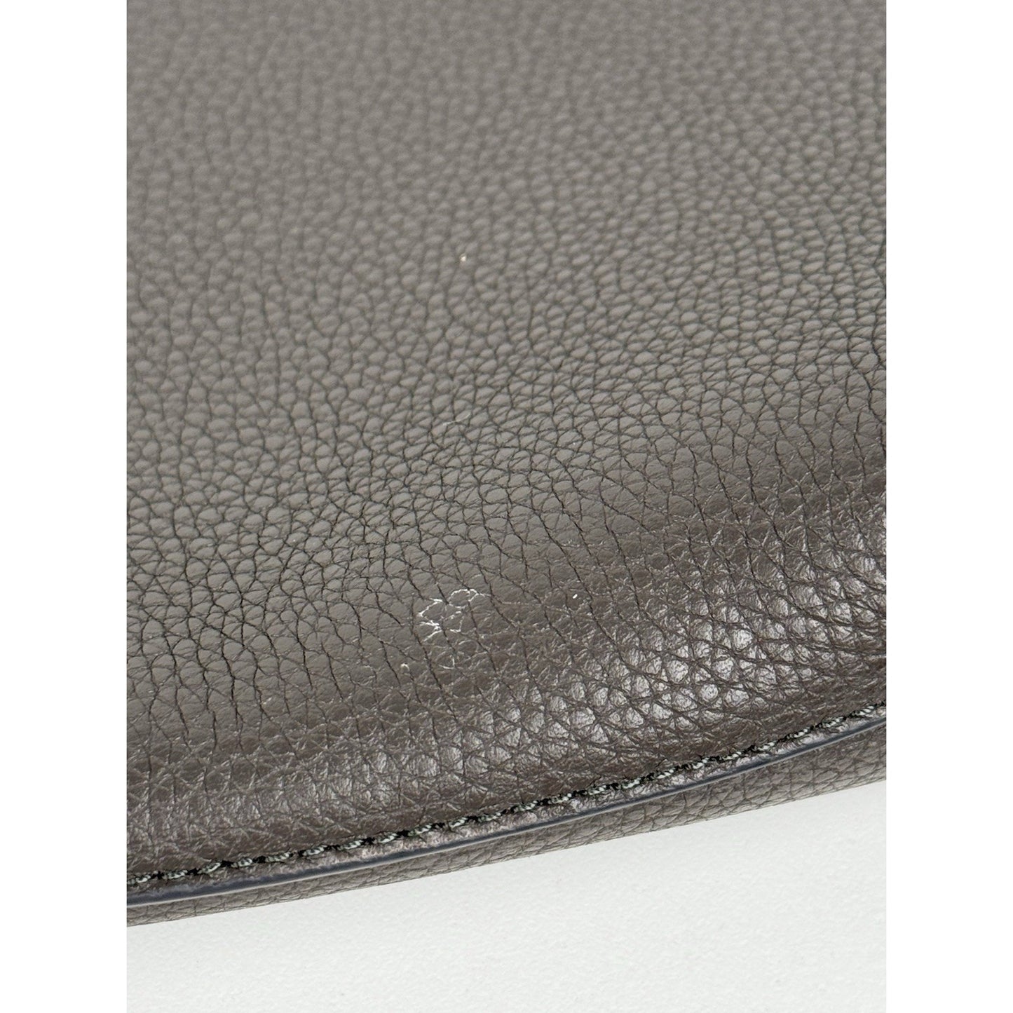 The Row Black Grained Leather Clutch