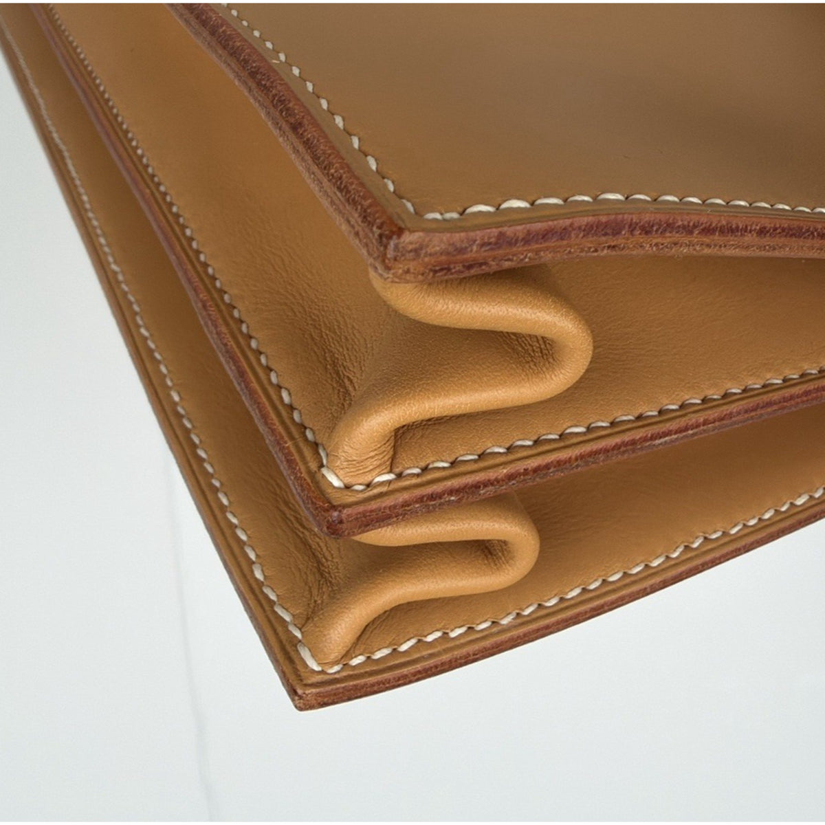Hermes Sac a Depeches 41 Briefcase Bag in Gold Leather C-4