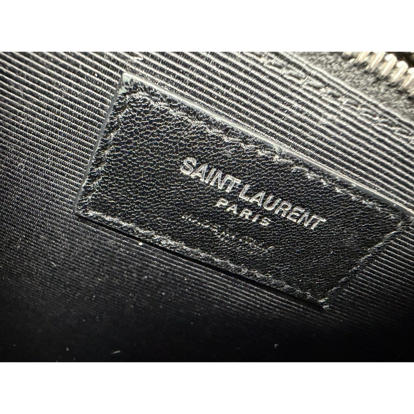 Saint Laurent Envelope Bag Large in Black Grain de Poudre Quilted Leather B1