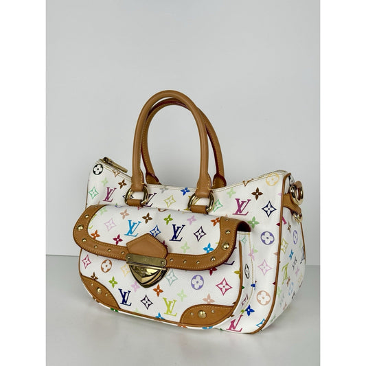 Louis Vuitton Rita Satchel White Monogram Multicolor Canvas Women’s Bag B-1