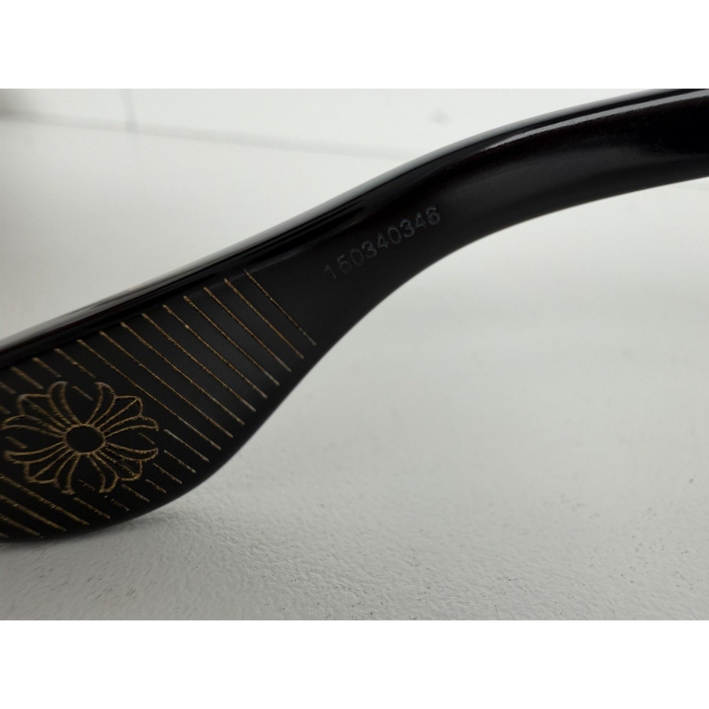 Chrome Hearts Box Officer Square Sunglasses 56 in Black with Dark Green Lenses