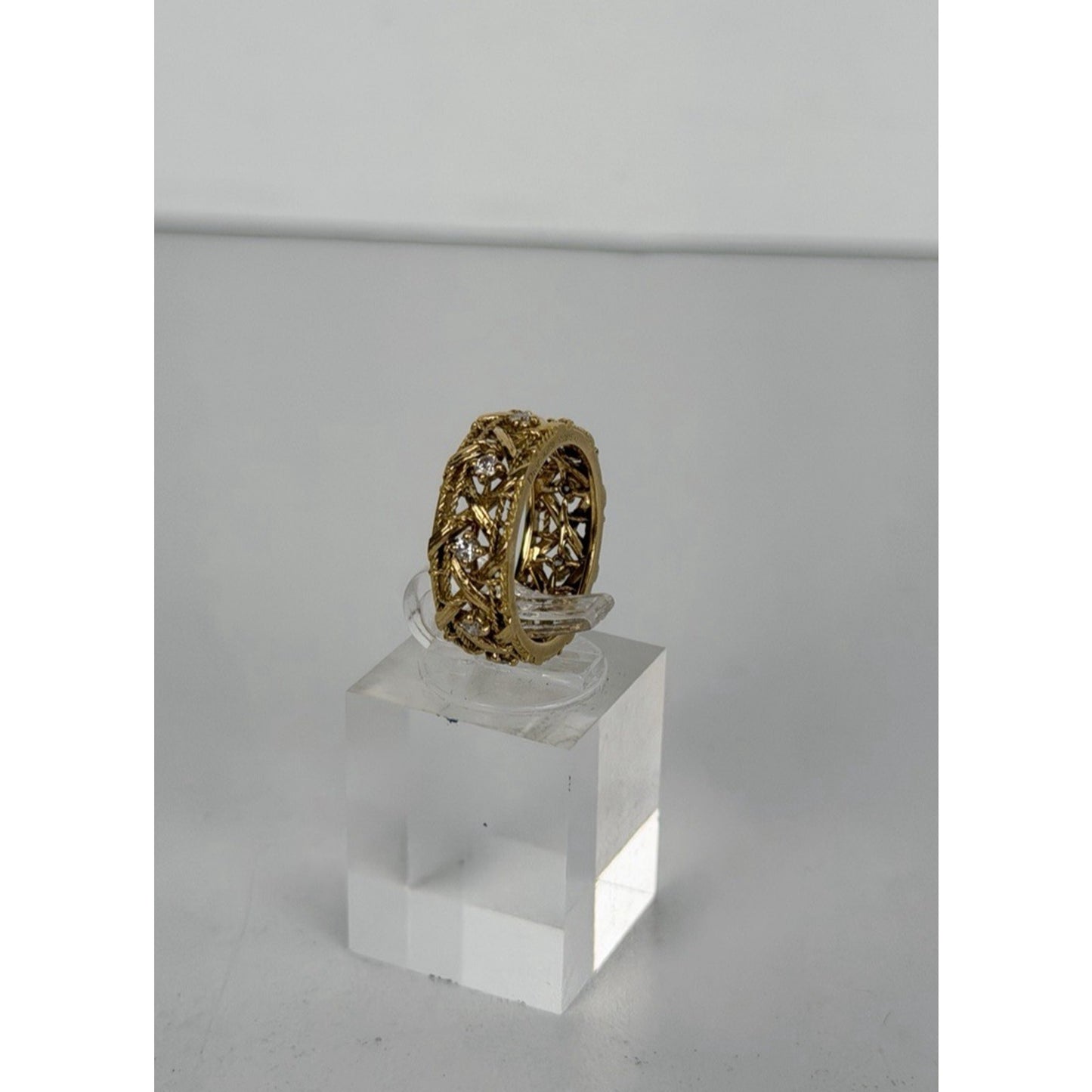 Dior My Dior Ring Diamond 18k Yellow Gold Open Filigree Work Design